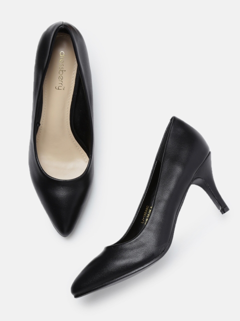 

DressBerry Women Black Solid Pumps