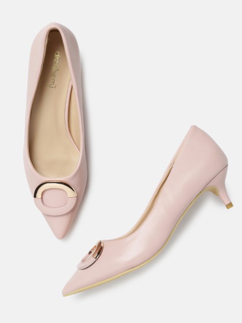 

DressBerry Women Pink Kitten Heels