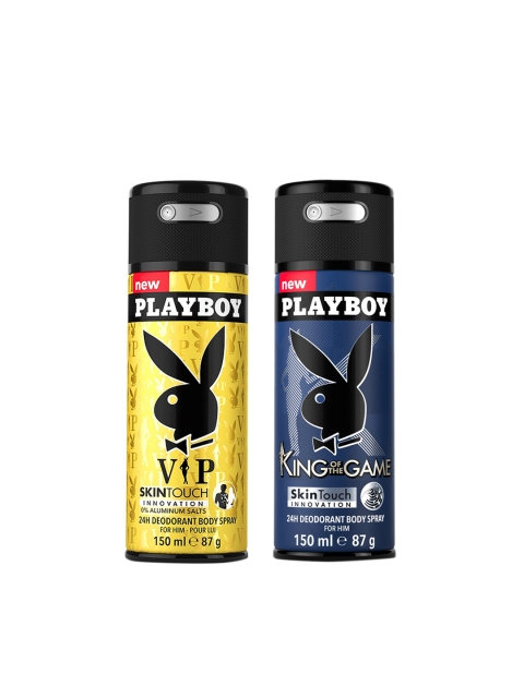 

Playboy Men VIP + King Deodorants 300 ml, Gold