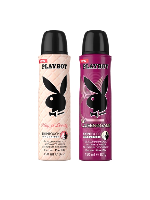 

Playboy Women Queen + Love Deodorants 300 ml, Pink