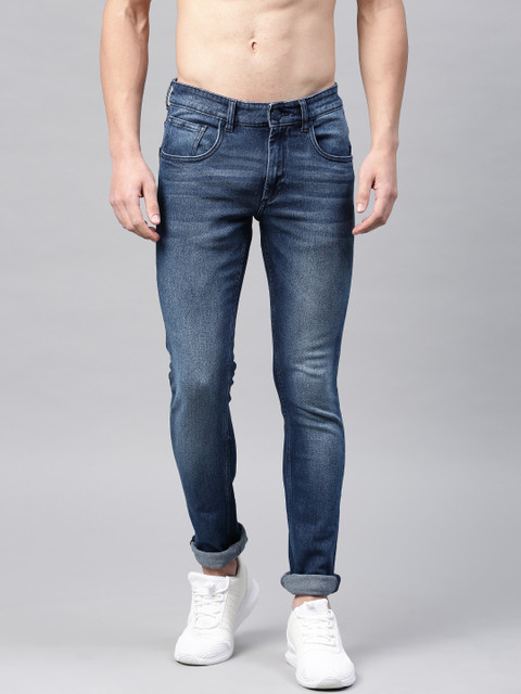 

HRX by Hrithik Roshan Men Blue Skinny Fit Mid-Rise Clean Look Stretchable Jeans