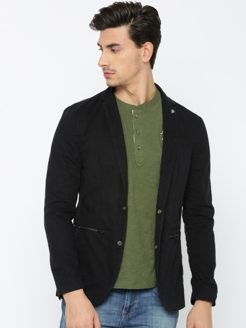 

Jack & Jones Black Slim Fit Single-Breasted Casual Blazer