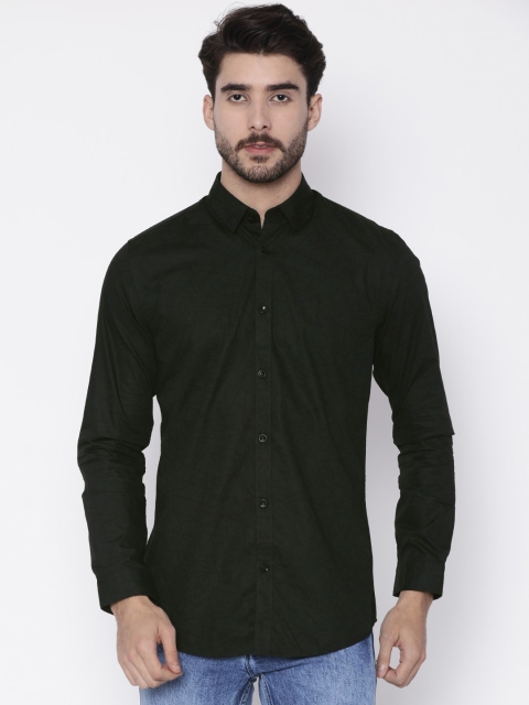 

Jack & Jones Men Green Slim Fit Printed Casual Shirt