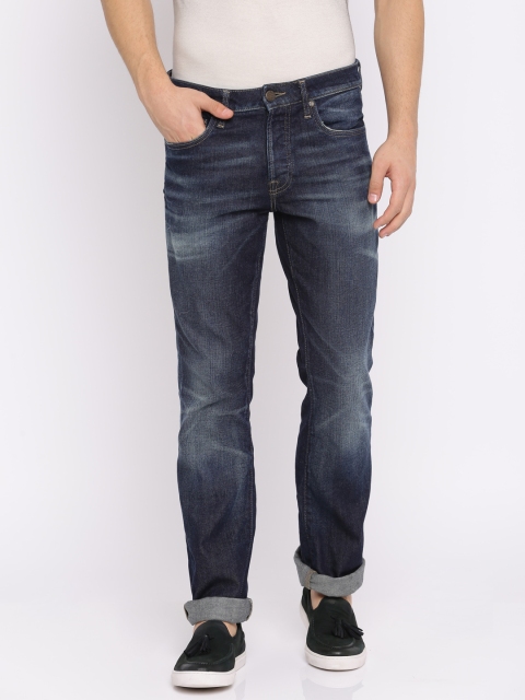 

Jack & Jones Men Blue Regular Fit Low-Rise Clean Look Stretchable Jeans