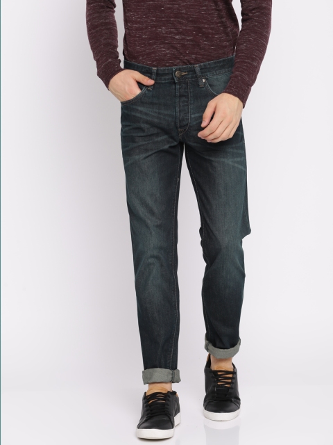 

Jack & Jones Men Blue Relaxed Fit Mid-Rise Clean Look Jeans
