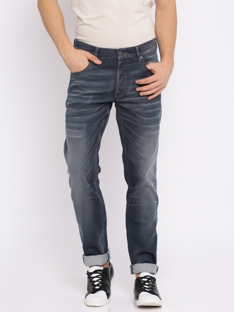 

Jack & Jones Men Blue Relaxed Fit Mid-Rise Clean Look Stretchable Jeans