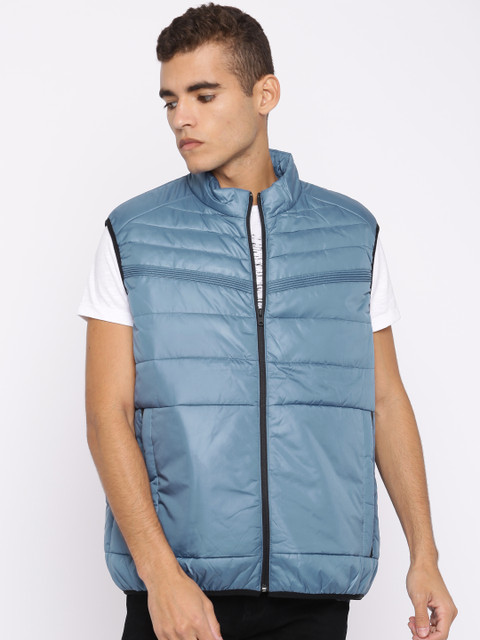 

Jack & Jones Men Blue Solid Puffer Jacket