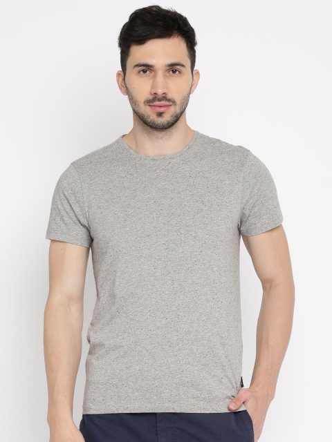 

Jack & Jones Men Grey Solid Round Neck T-shirt