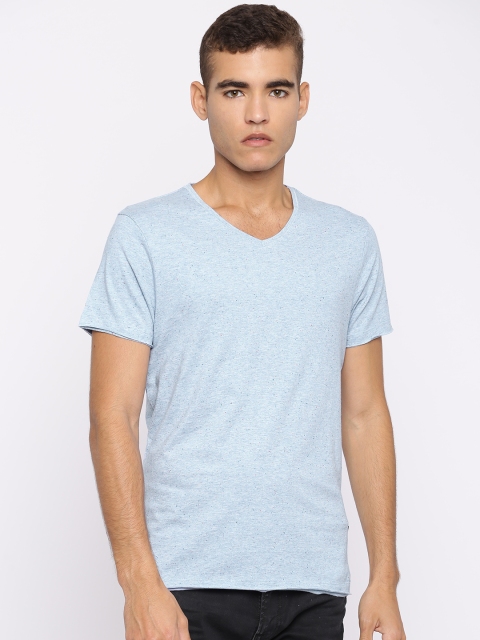 

Jack & Jones Men Blue Slim Fit Solid T-shirt