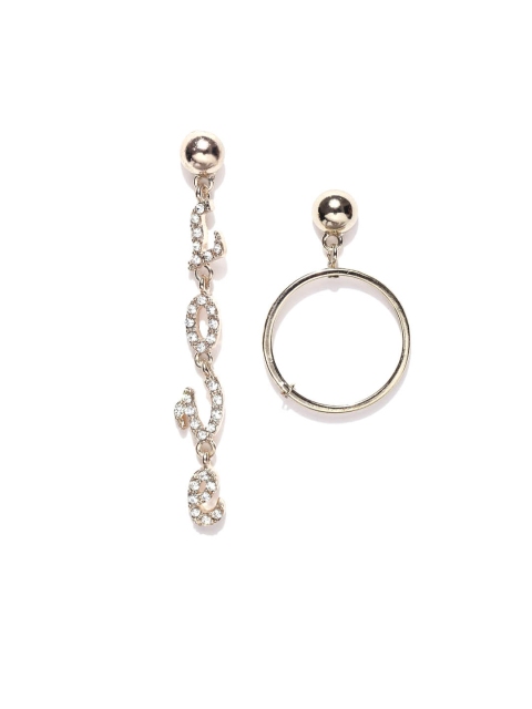 

Accessorize Gold-Toned Mismatch Quirky Drop Earrings