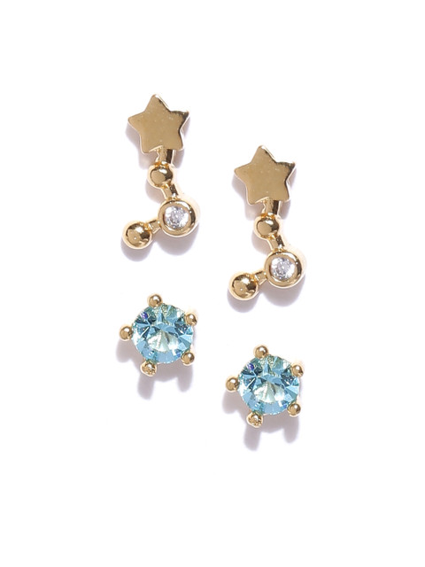 

Accessorize Set of 2 Gold-Plated Stone-Studded Studs