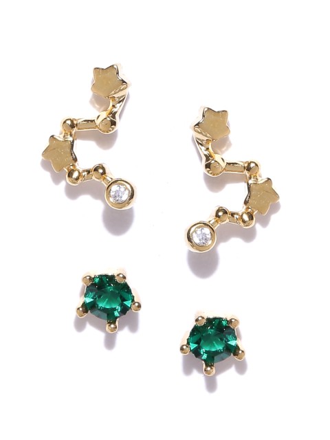 

Accessorize Set of 2 Gold-Plated Stone-Studded Studs