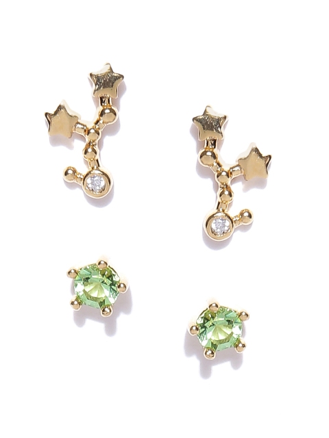

Accessorize Set of 2 Gold-Plated Stone-Studded Studs