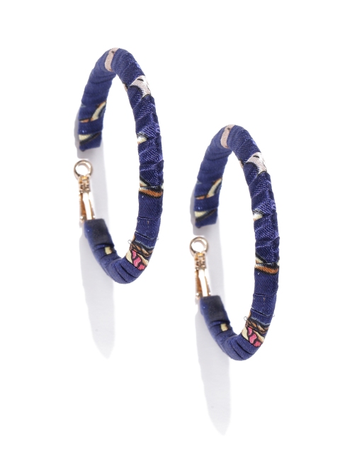 

Accessorize Navy Circular Hoop Earrings, Navy blue