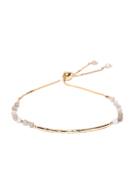 

Accessorize Gold-Toned & Off-White Gold-Plated Contemporary Bracelet