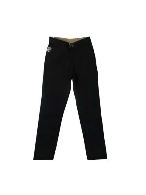 

Palm Tree Boys Black Regular Fit Solid Chinos