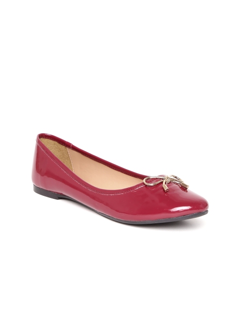 

Carlton London Women Maroon Glossy Ballerinas
