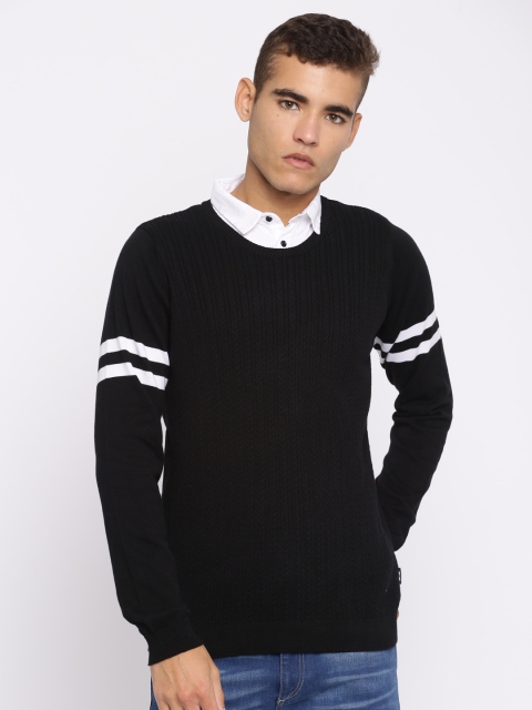 

Jack & Jones Men Black Pullover Sweater