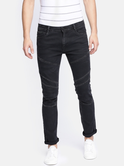 

Jack & Jones Men Black Tim Slim Fit Low-Rise Clean Look Jeans