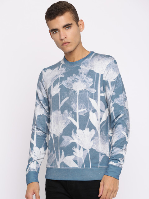 

Jack & Jones Men Blue Printed Sweatshirt