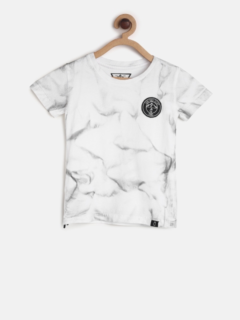 

Gini and Jony Boys White Dyed Round Neck T-shirt