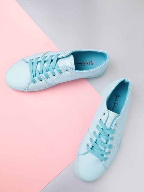 

Mast & Harbour Women Blue Perforated Sneakers