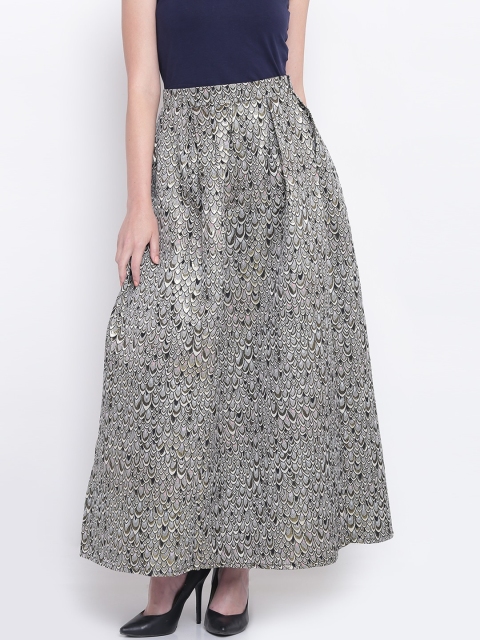 

Madame Grey Self-Design Flared Maxi Skirt
