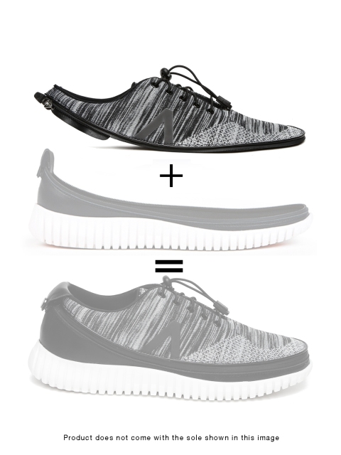 

ACBC Men Black & Grey Stringa Knit Skin of Customizable Shoes
