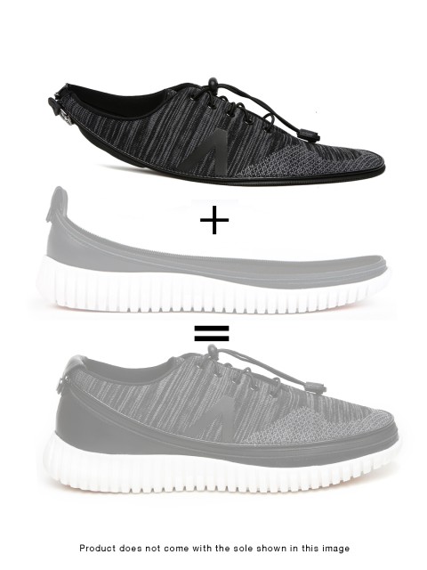 

ACBC Men Black & Grey Stringa Knit Skin of Customizable Shoes