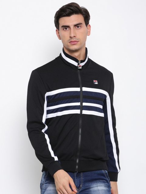 

FILA Men Black Striped Bomber