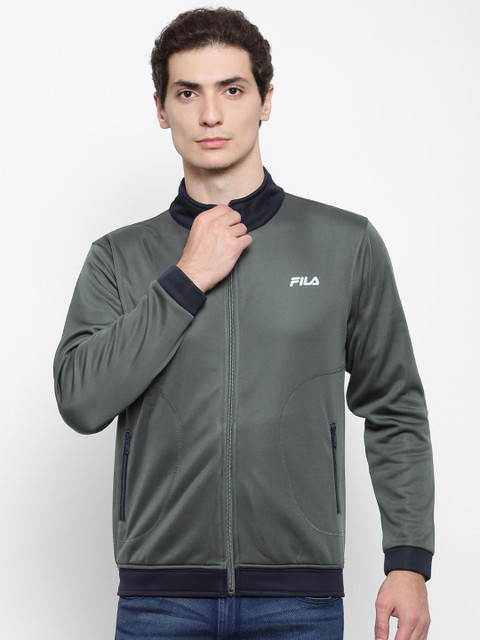 

FILA Men Grey Solid Sporty Jacket