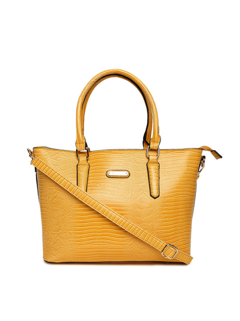 

ELLE Mustard Yellow Textured Shoulder Bag
