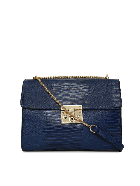 

ELLE Navy Blue Textured Sling Bag