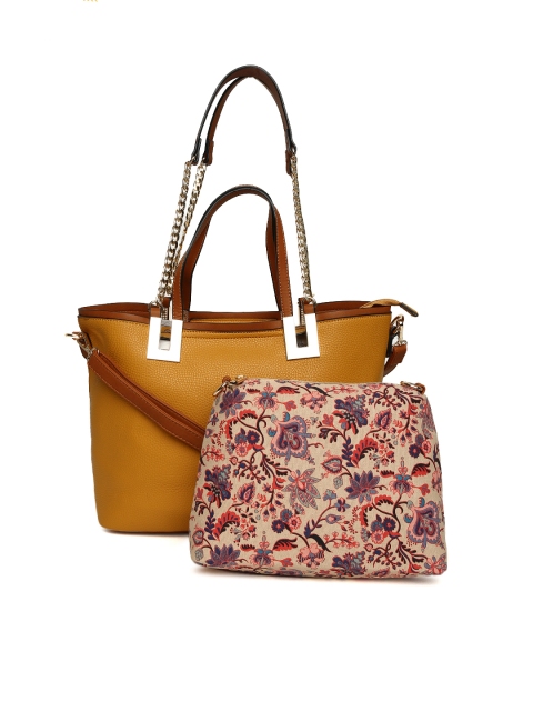 

ELLE Brown Solid Shoulder Bag