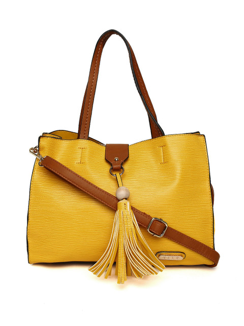 

ELLE Yellow Textured Shoulder Bag