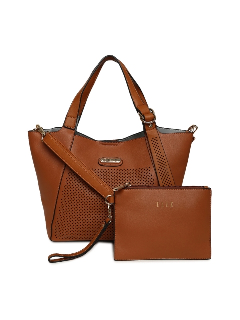 

ELLE Brown Tote Bag with Pouch