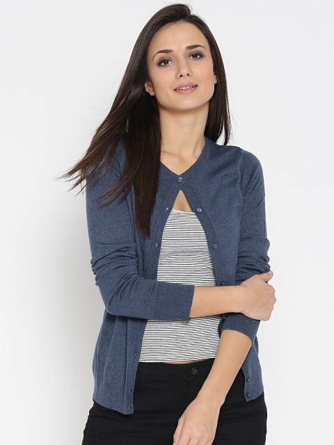

U.S. Polo Assn. Women Women Blue Solid Cardigan