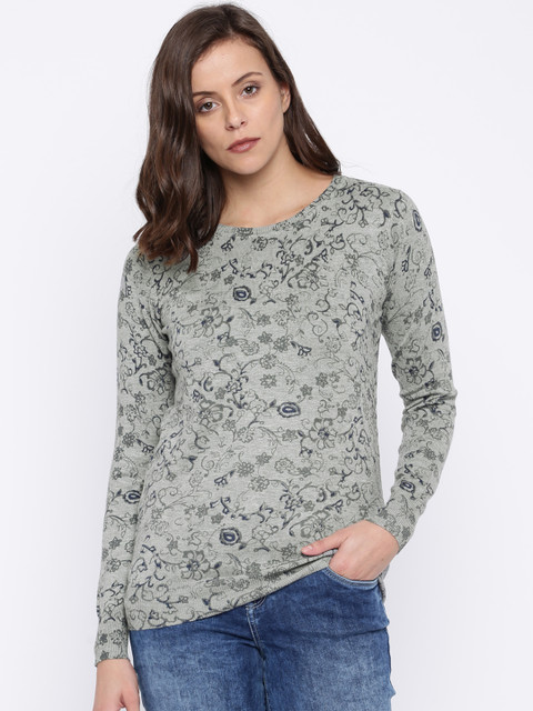 

U.S. Polo Assn. Women Grey Printed Top