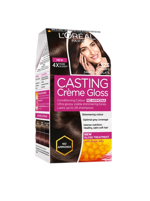 

LOreal Paris Casting Creme Gloss Sonam's Dark Chocolate Hair Colour 323, Brown