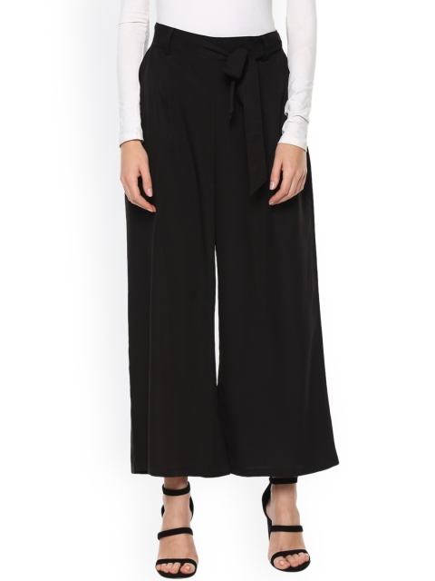 

Hapuka Women Black Solid Flared Palazzos