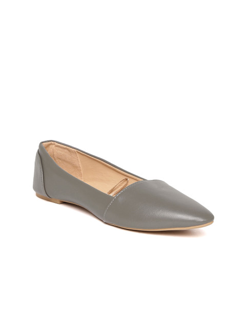 

People Women Grey Solid Ballerinas