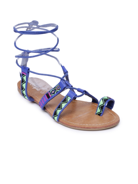 

People Women Blue One-Toe Flats