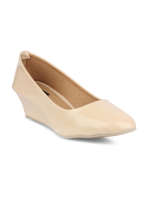 

Shoetopia Women Beige Solid Wedges