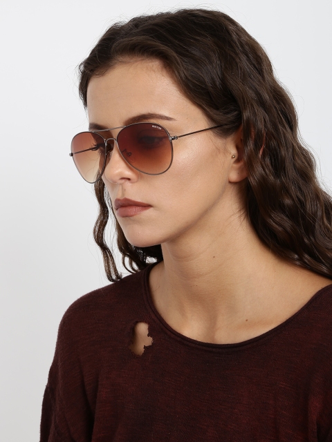 

Kenneth Cole Women Aviator Sunglasses KC1279 57 08F, Brown