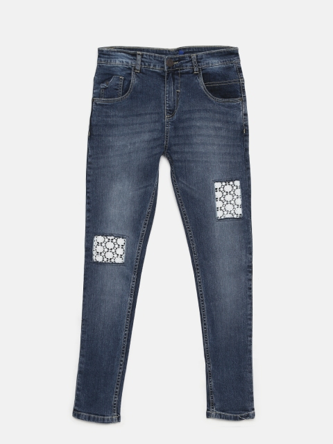 

612FEARLESS Girls Blue Mid-Rise Clean Look Stretchable Jeans