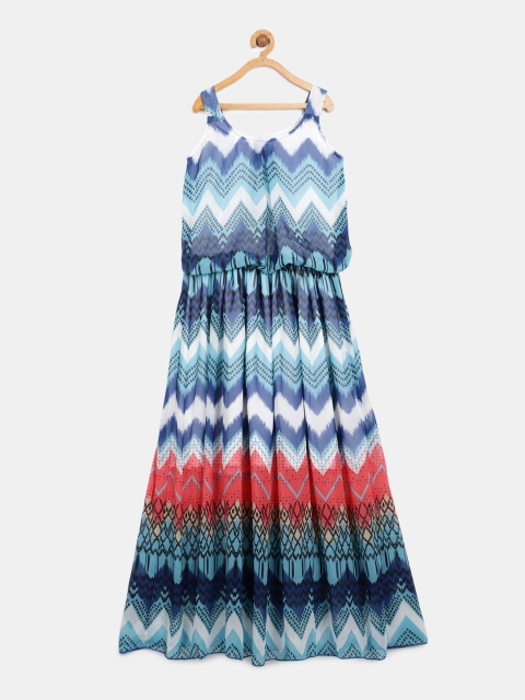 

612FEARLESS Girls Multicoloured Printed Maxi Dress, Multi