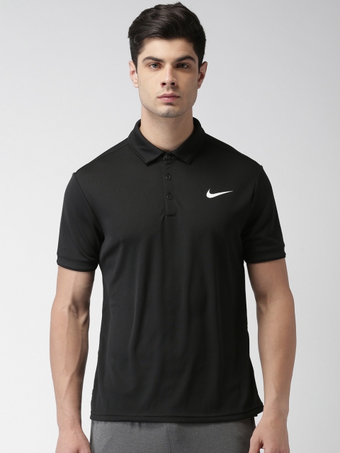 

Nike Men Black AS M NKCT Solid Polo T-Shirt