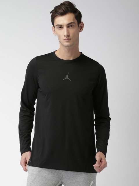 

Nike Men Black Solid NBA JORDAN 23 ALPHA Round Neck Training T-shirt