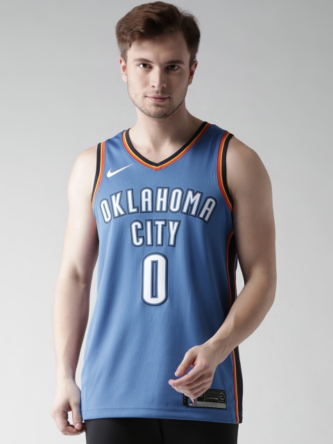 

Nike Men Blue OKC SWGMN Road Printed V-Neck Jersey