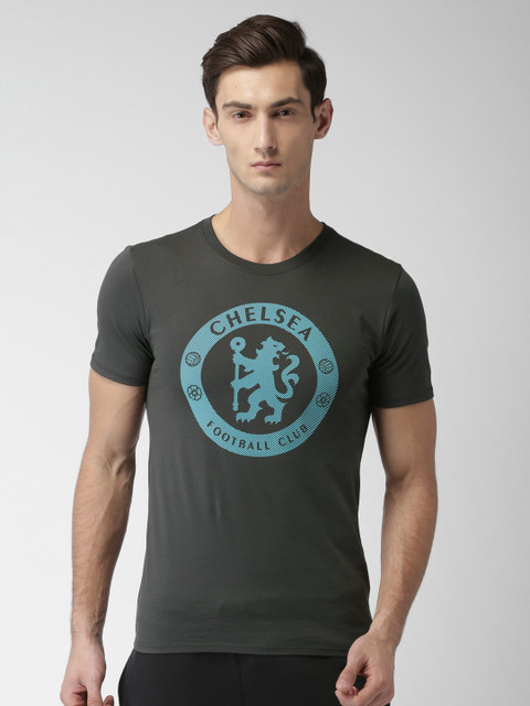

Nike Men Grey Printed CFC NK CREST T-shirt